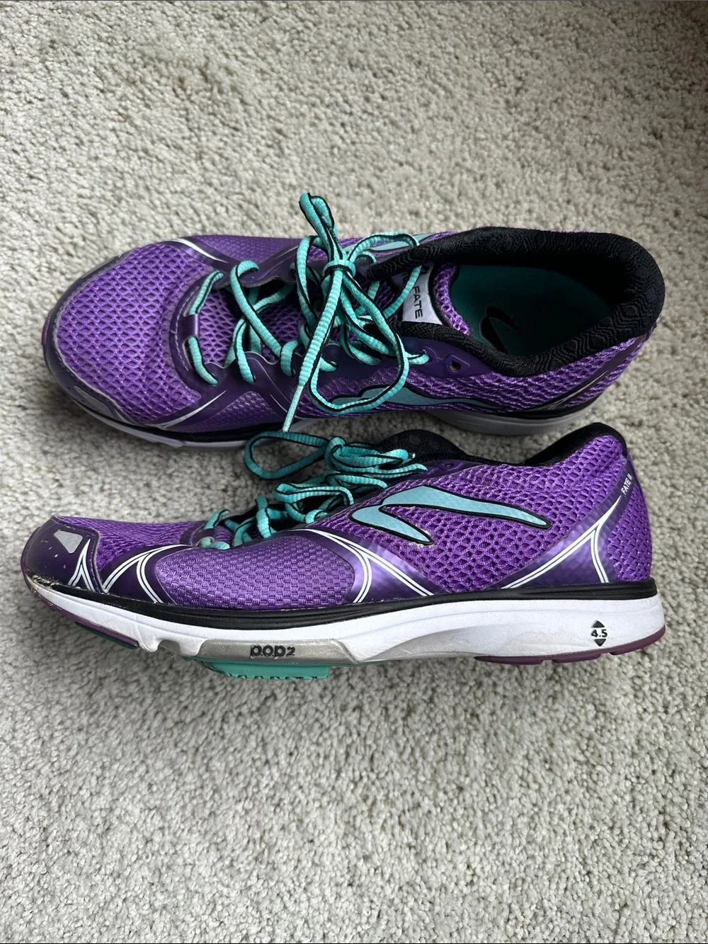 Newton Fate 2 Women's Purple Running Shoes with Aqua Laces 9.5